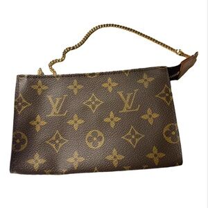 Louis Vuitton Gold and Brown Monogram Wristlet